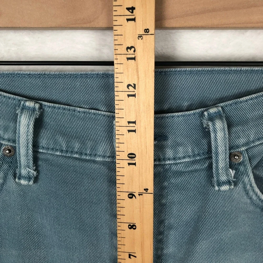 LEVI'S 514 White Tab Straight Fit Jeans 36x32 Light Blue Green Wash 00514-0783